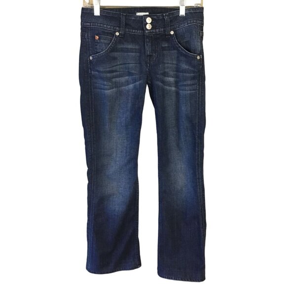 Ladies Hudson Signature Bootcut Low Rise 5-Pocket Jeans Washed Denim Size 26 - Picture 1 of 12